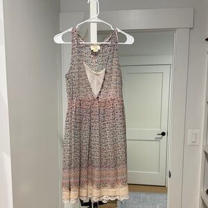 Maeve Floral Boho Sleeveless Midi Dress in Cream, Pink, Blue